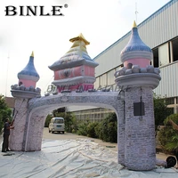 hot sale cheap inflatable castle arch with blower custom inflatable archway for wedding party decoration