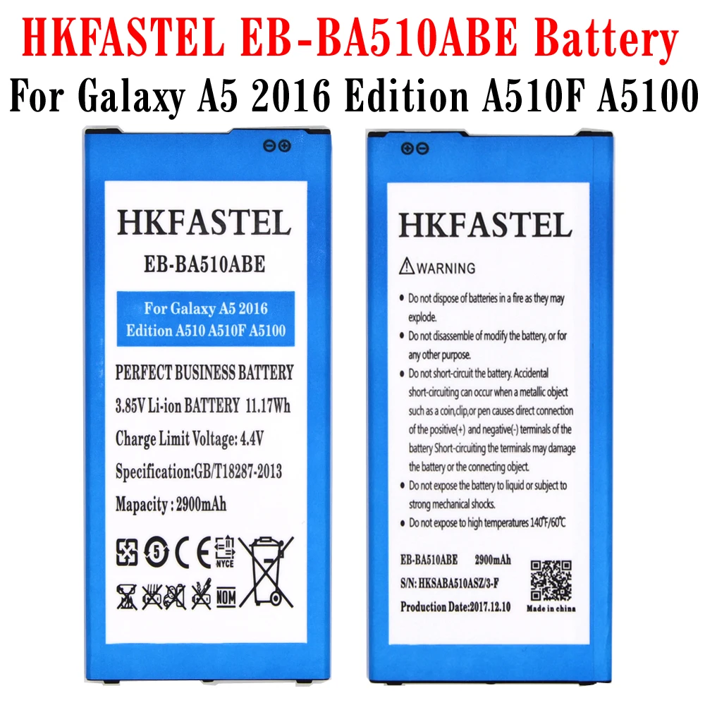 Новый аккумулятор HKFASTEL для Samsung Galaxy A5 2016 Edition A510F A5100 Оригинальные аккумуляторы