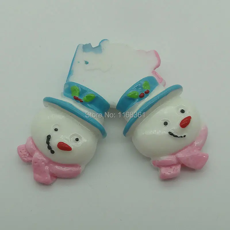 1pcs/lot resin flat back pink scarf snowman head 30mm Cabochons Scrapbooking Hair Bow Center DIY Christmas decration C101-5 | Дом и сад