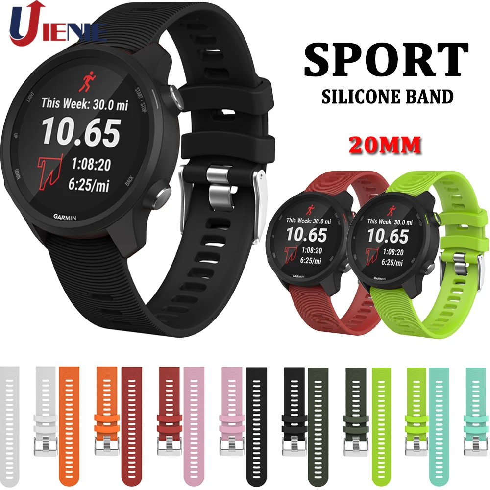 Для Garmin Forerunner 245 245 м 645 Vivoactive3 силиконовый ремешок для часов для samsung Шестерни S2 спортивные Galaxy часы активное 2/42 мм