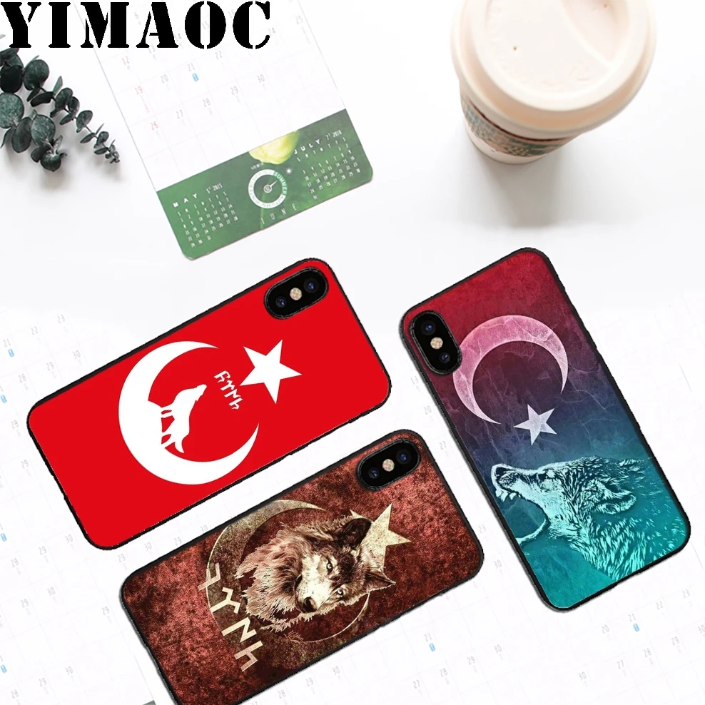 YIMAOC Wolf Turkey Flag Soft Silicone Case for iPhone 11 Pro Xr Xs Max X or 10 8 7 6 6S Plus 5 5S SE |