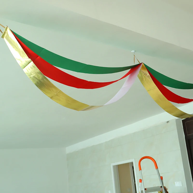 Красочный баннер блестящий бумажный бандаж гирлянда необычайно сияющая