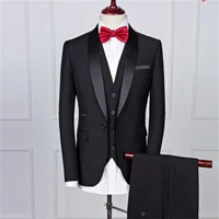 handsome groomsmen wool blend groom tuxedos mens wedding dress man jacket blazer prom dinner jacketpantstievest a152