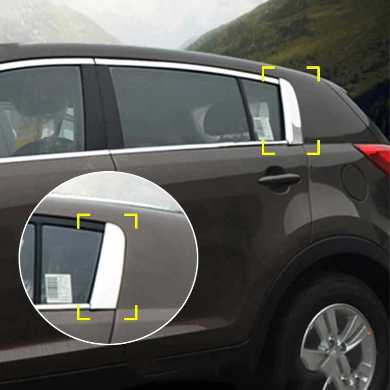 Для Kia Sportage 2011 2012 2013 2014 2015 хром задний багажник окна C Pillar столб крышка отделка