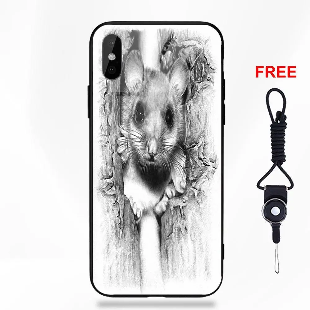 Мягкие ТПУ оправа закаленное стекло дизайн для Apple iPhone 5 5C 5S SE 6 S 7 8 плюс X XS Max XR