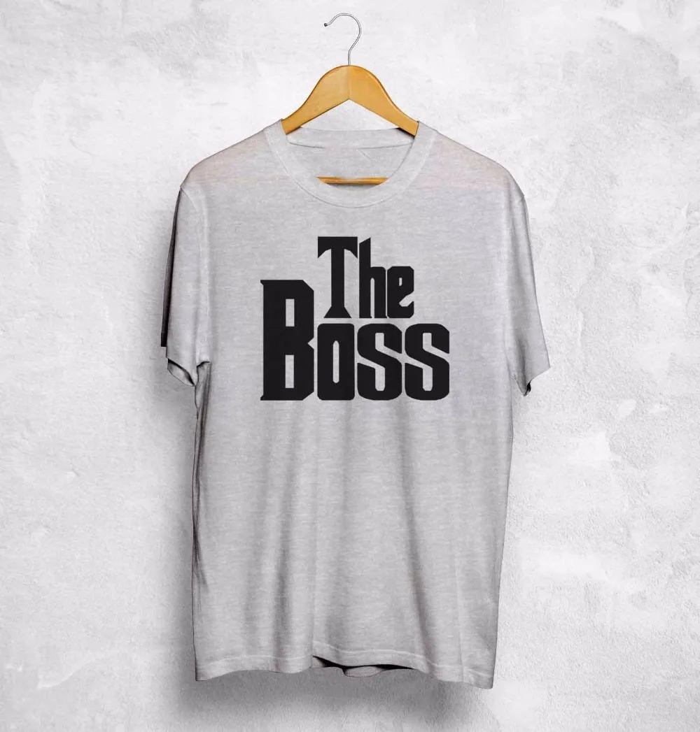 Новинка забавная брендовая одежда мужская летняя футболка с боссом реальным
