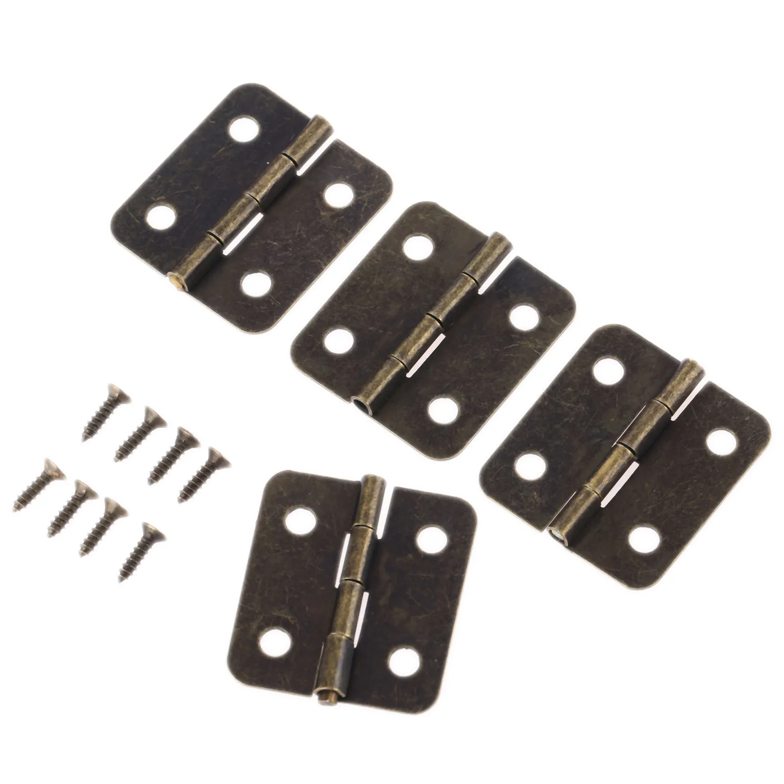 

12Pcs Antique Kitchen Cabinet Door Hinges Jewelry Wood Box Cabinet Drawer Butt Hinge Decorative Hinges for Furniture 36x26mm