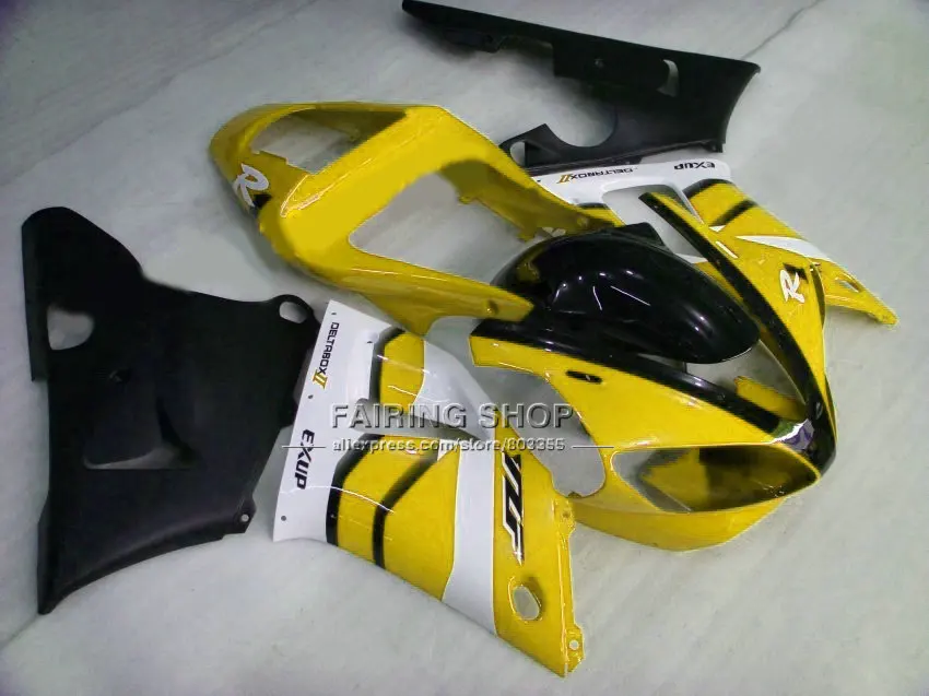 Обтекатели Perfect EXUP на заказ для YAMAHA желтого и черного цветов YZF R1 00 01 YZFR1 2000 2001 yzf 1000