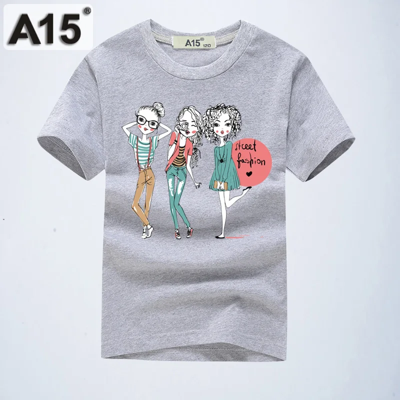 K4T7Gray A15 для больших мальчиков детская футболка хлопковая футболка на лето с коротким рукавом на возраст 6, 8, 10, 12 лет 14 лет подростковая одежда Топы Футболка для маленьких девочек Футболка - Цвет: K4T7Gray