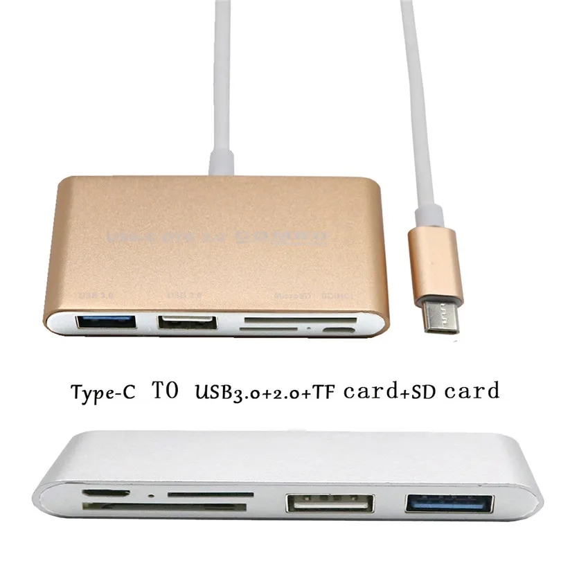 OMESHIN USB концентратор 5 в 1 Type C 3 OTG 0 2 SD/TF кардридер комбо для ноутбука td0218 Прямая