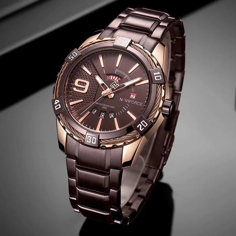 

NAVIFORCE Men's Sports Watches Top Brand Fashion Business Watch Men Waterproof Analog Quartz Wrist Watch Clock Relogio Masculino