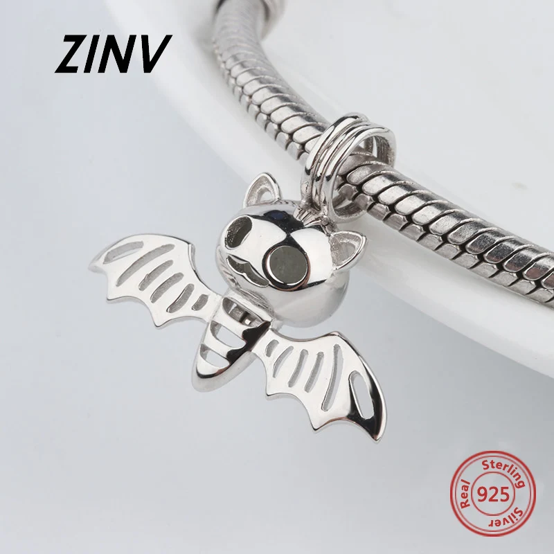 2018 cute animal bat glowing charms beads Fit authentic pandora pendant Bracelets 925 sterling-silver-Jewelry Gifts for women | Украшения и