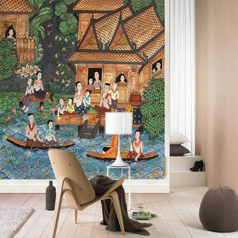 Фотообои 3D из таиланда для ресторана спальни гостиной отеля кафе чайного домика