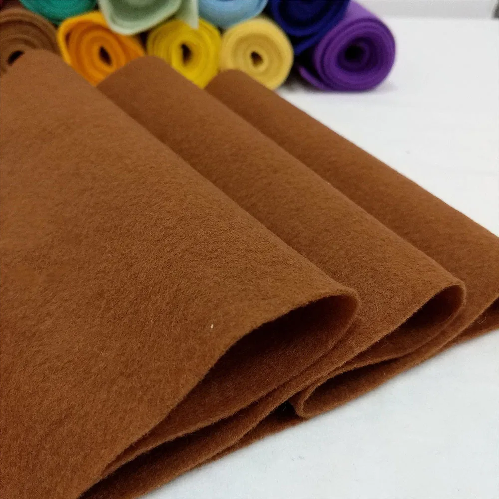 Deep Brown(20X 90cm) Мягкий войлочный материал, нетканый войлочный лист, Лоскутная Ткань, сделай сам, для шитья кукол, рукоделие, аксессуары, материал, толщина 1,4 мм - Цвет: Deep Brown(20X 90cm)