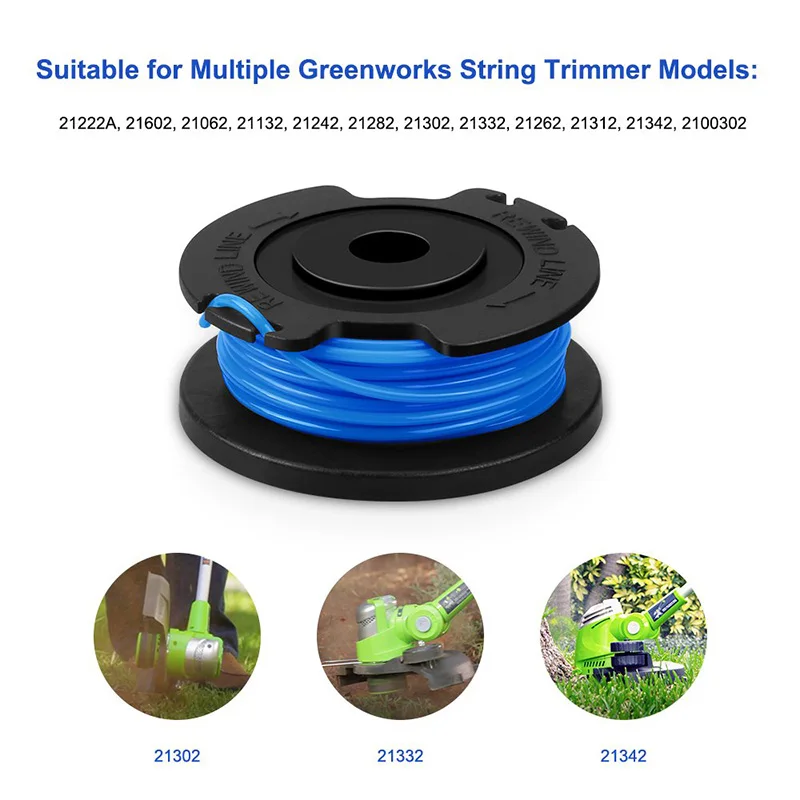 Лидер продаж сменная катушка триммера с одной линией для Greenworks 0 065 дюйма катушки