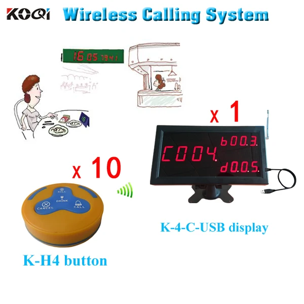Беспроводная система звонков вызова официанта кнопка для дома благосостояния