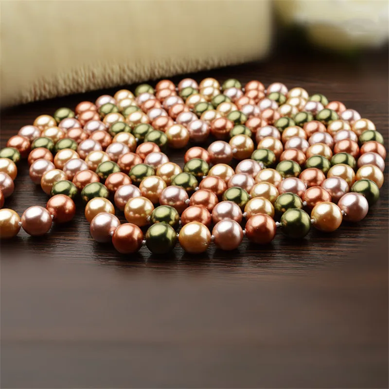 Длинное многослойное жемчужное ожерелье YIKALAISI ожерелья с Медузой для матери