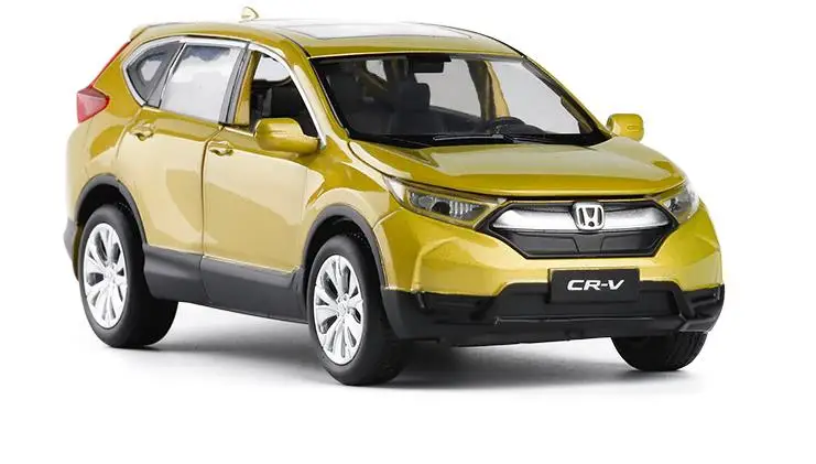 1:32 HONDA CRV модель автомобиля из сплава, литая под давлением металлическая игрушечная техника, звук и светильник, 4 открытые двери, оригинальная упаковка, изысканный подарок