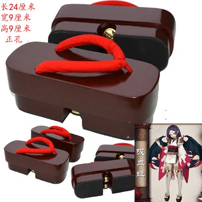 11 Женская обувь в японском стиле; Oiran Tayu; 3 ноги; Koma Geta Clog; шлепанцы для костюмированной вечеринки; обувь для костюмированной вечеринки; Новинка; A69 - Цвет: 11