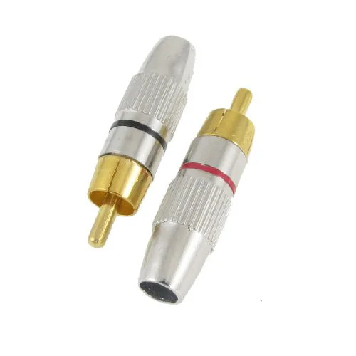 Хорошая горячая Распродажа 2 x RCA Штекер Аудио Видео коаксиальный кабель Разъемы