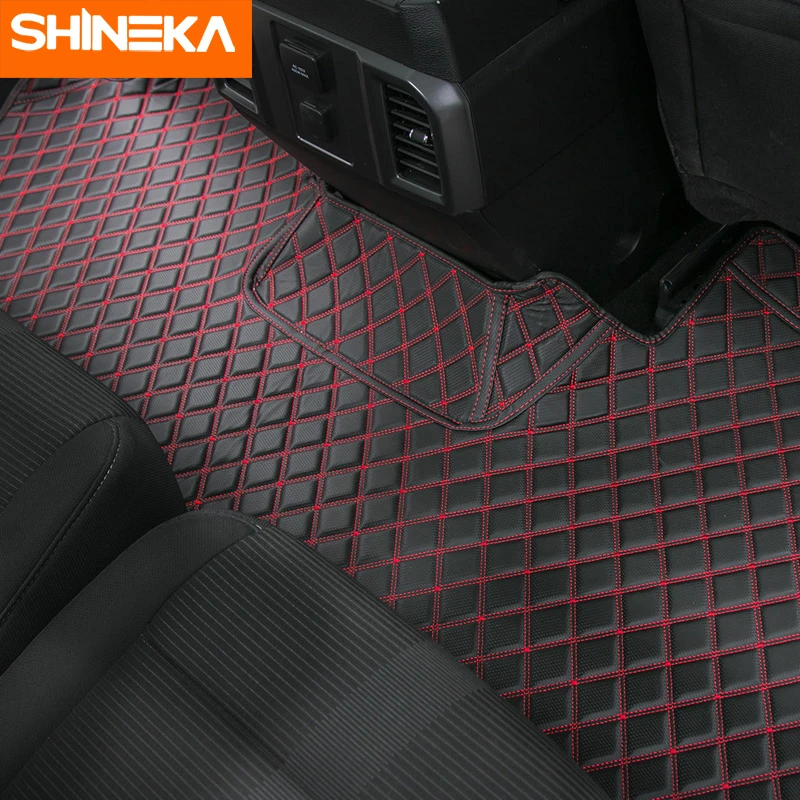 SHINEKA коврики и ковры для Ford F150 2015 автомобильные интерьерные кожаные Коврики ног