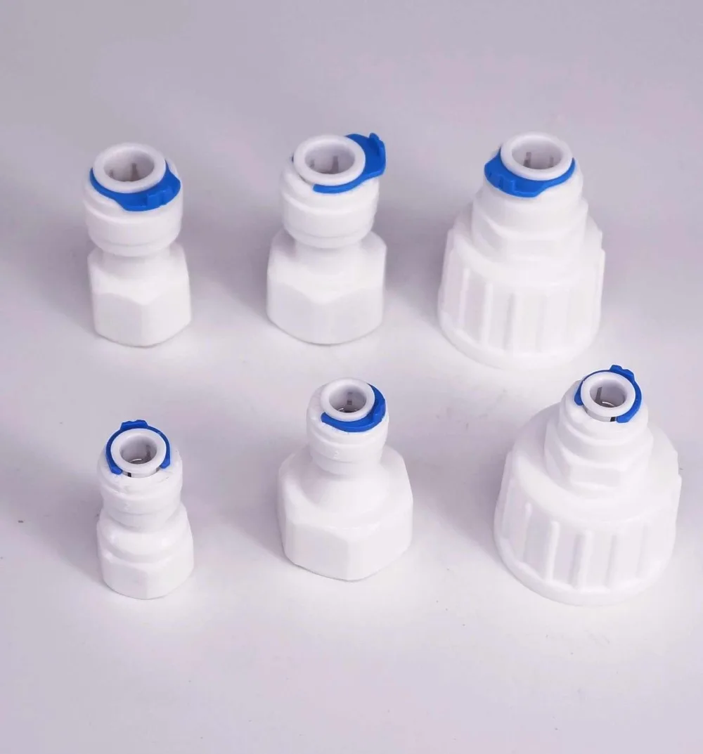 Fit for 1/4&quot 3/8&quot OD Tube 1/8&quot 1/2&quot 3/4&quot BSP Female Connector Fitting Aquarium Reverse Osmosis RO Water Dispenser |