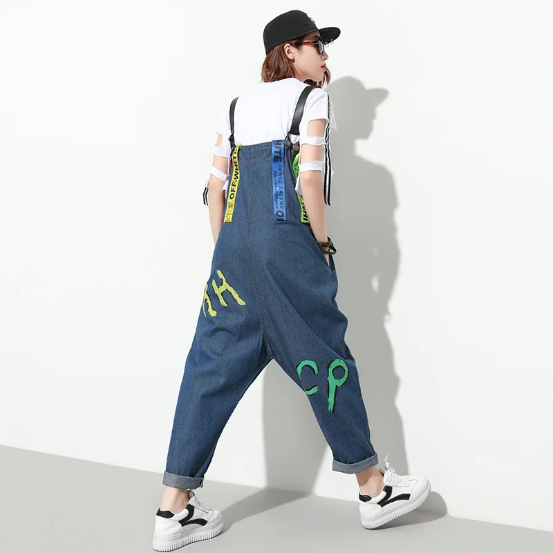 Новый модный принт Ретро свободные джинсы Синий Мешковатые Бохо Pantalon Для женщин