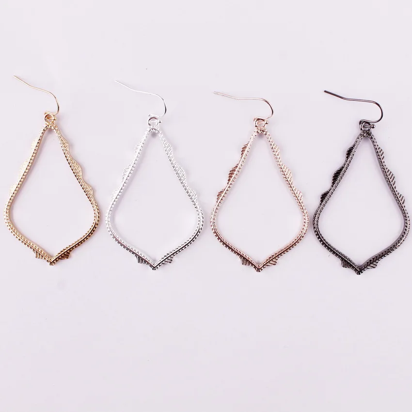 

Middle Size 1.37*2.45 inches Cut-Out Teardrop Dangle Drop Earrings for Women