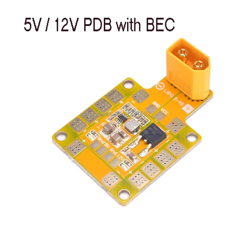Распределительная плата PDB XT60 W/ BEC 5V & 12V для фотоаппарата 250 270 мм леопардовая
