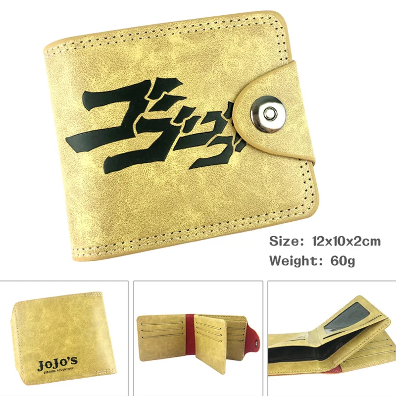Мода JOJO причудливые Приключения кошелек из искусственной кожи бумажник с держатель для карт монета карман подарки подростка аниме мультфильм короткие кошельки