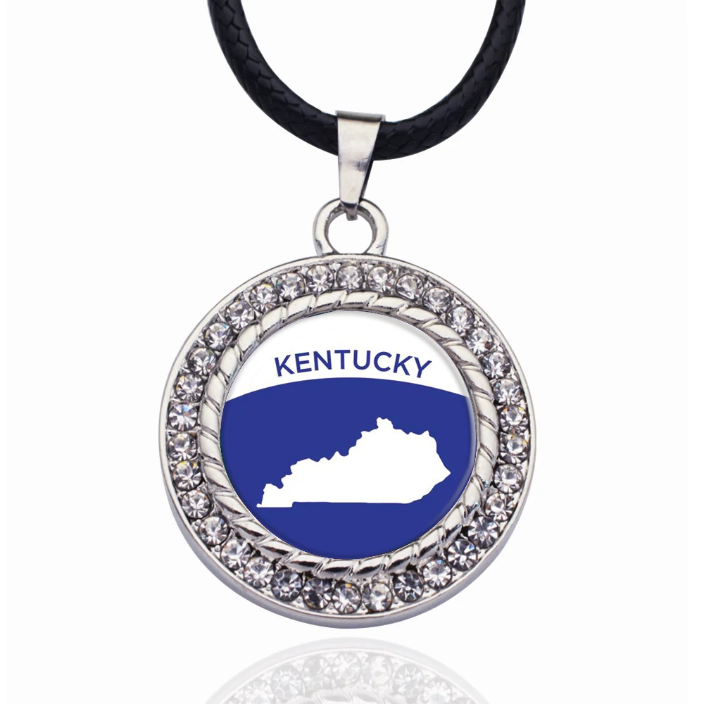 Kentucky контур круг очарование ожерелье для кристальных звезд кулон цепи ожерелья и