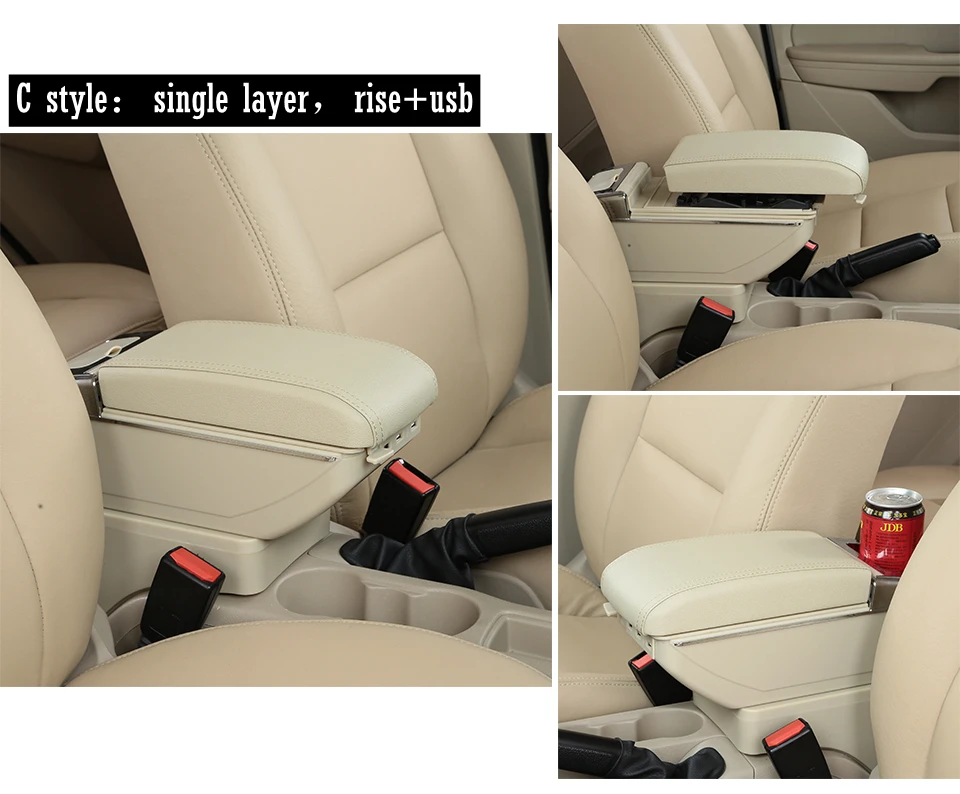 Для Ford Fiesta 2009- подлокотник коробка центральный магазин центральная консоль коробка с подстаканником