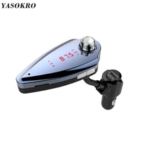 bluetooth compatible handsfree car kit fm transmitter with dual usb car charger support tf card music play car audio mp3 player