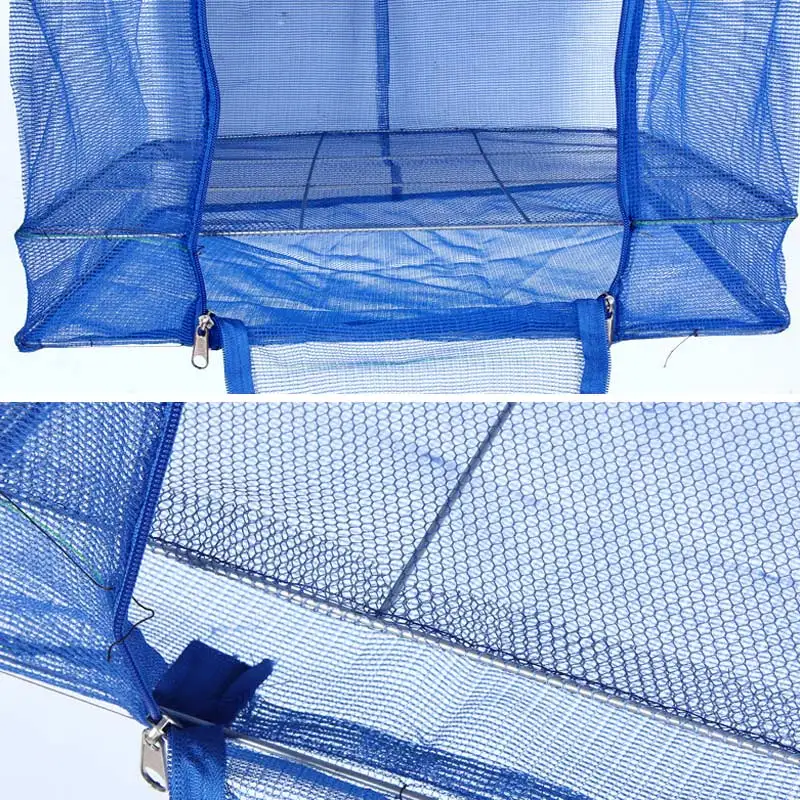 Горячая Складная 4 слойная сушильная рыболовная сеть подвесная овощная Рыбная