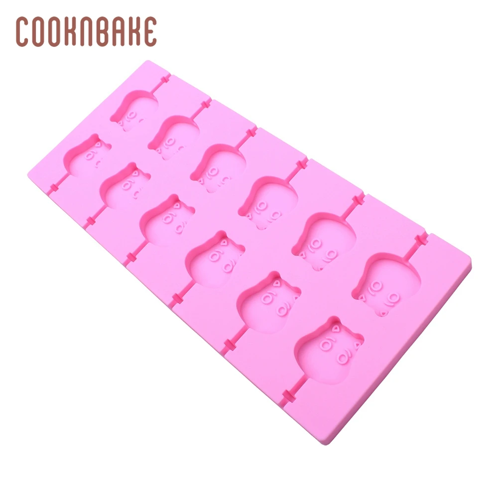 COOKNBAKE bear силиконовая форма для леденцов ox 12 отверстий конфеты мастики сделай сам