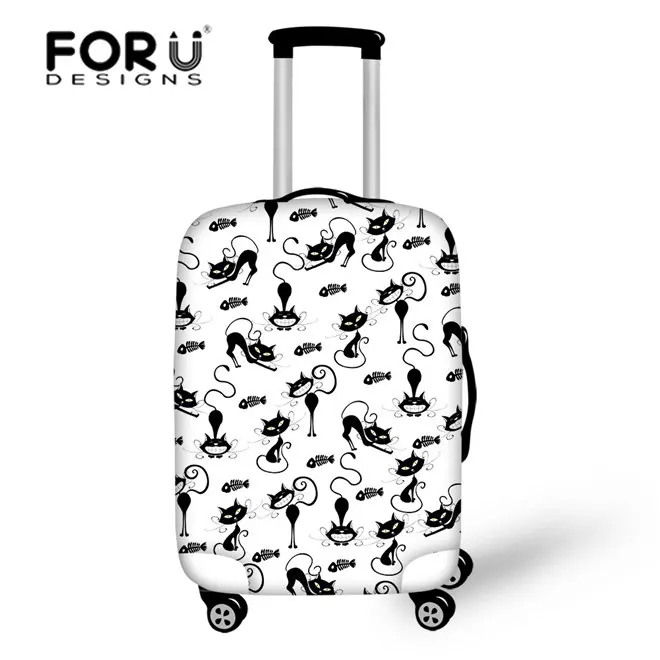 CC3417L FORUDESIGNS/чехол с черной кошкой, эластичный чехол для багажа, защитный чехол, Эластичный Защитный чехол для тележки, чехол для 18-30 дюймов - Цвет: CC3417L