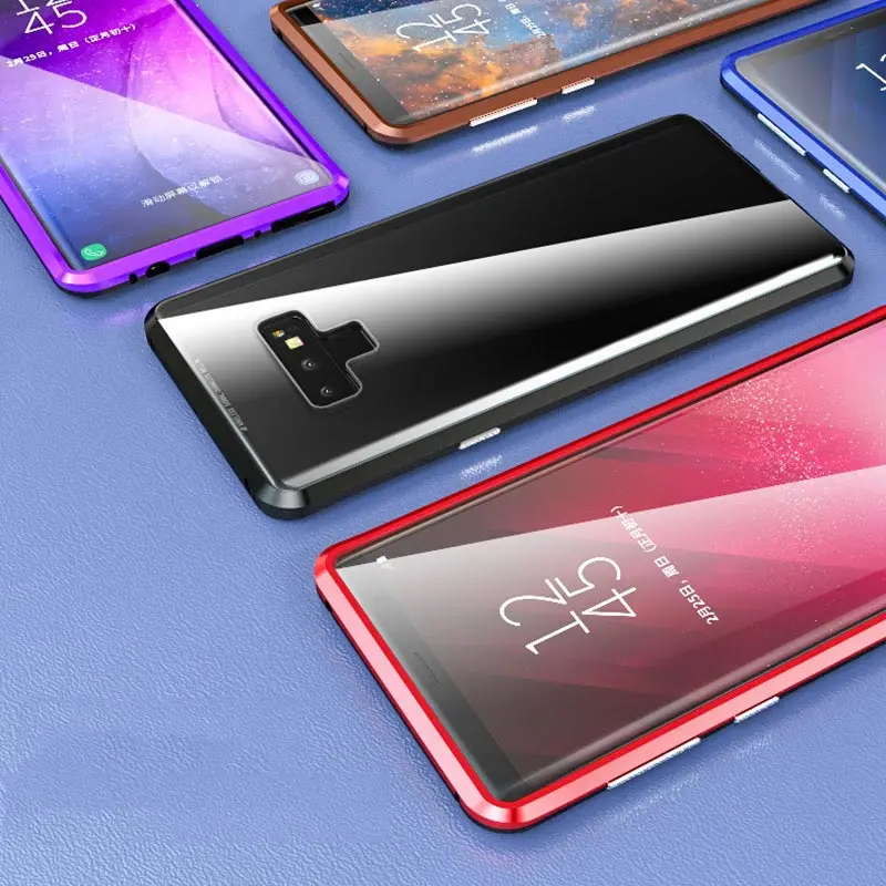 Для Samsung Galaxy S10 S10E Plus 5G Note 8 9 двухсторонний чехол из закаленного стекла 360 Адсорбция