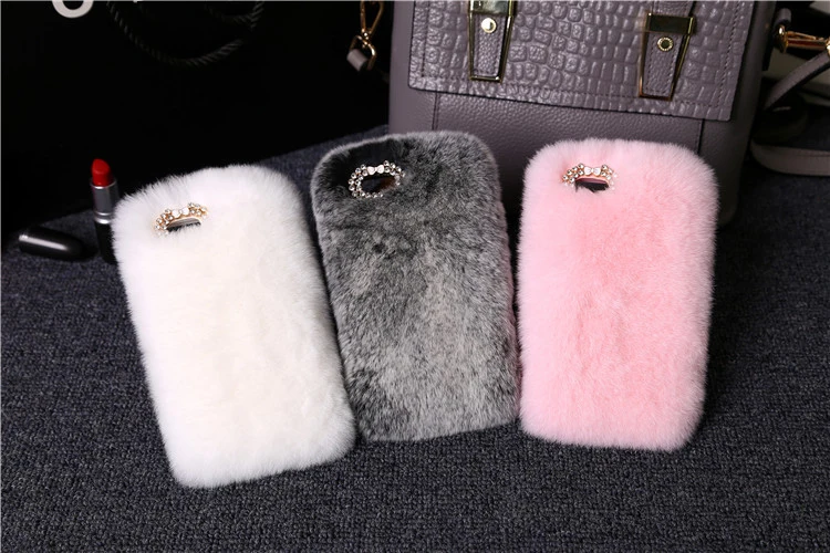 Милый пушистый меховой чехол из кроличьей шерсти для iPhone X, XR, XS, Max, 8, 7, 6, 6S Plus, 5, 5S, SE, чехол, мягкий чехол для телефона, для iPhone 11 Pro Max