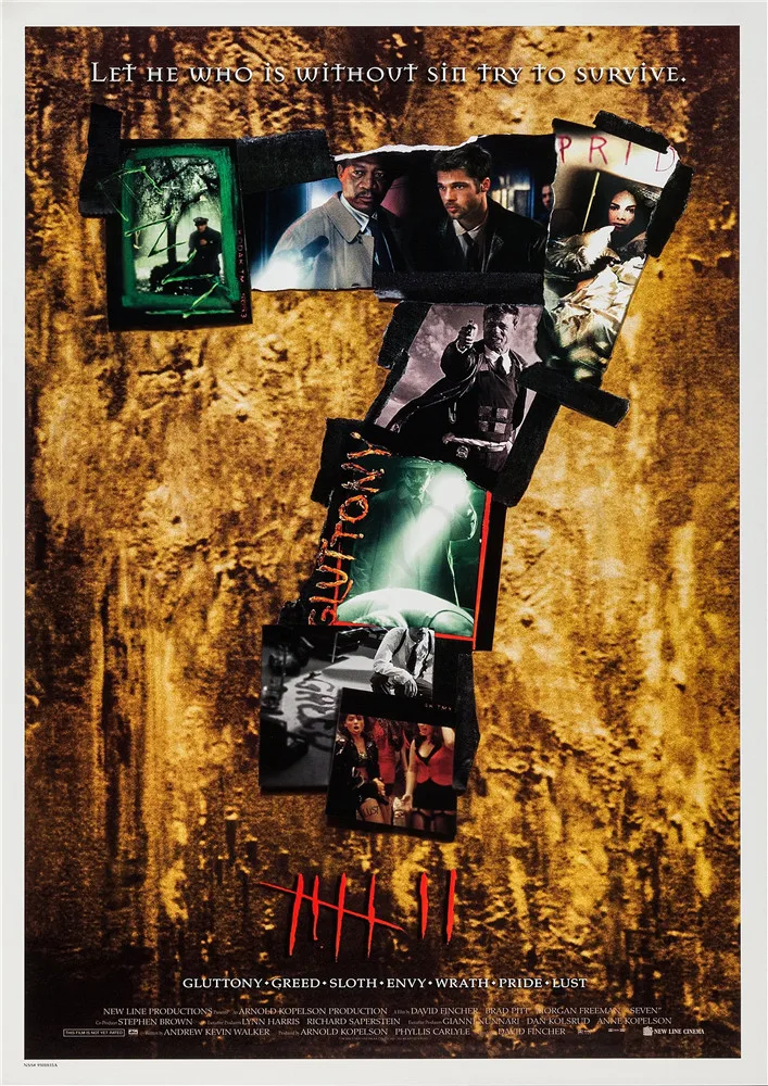 Se7en постеры кино стикеры Настенные белая бумага с покрытием печать высокое