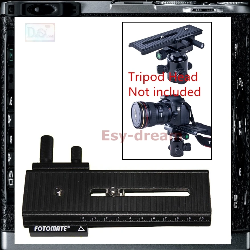 

Fotomate LP-01 Micro 2 Way Focusing Rail Slider Plate for DSLR Camera 2-Way Focus Platform PT163