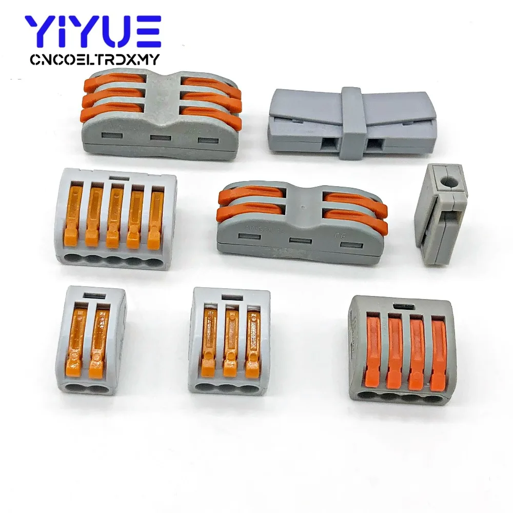 Клеммы для электропроводки бытовые соединители проводов клеммы проводников 222 412