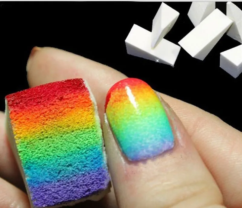 

10 pcs/set Simple DIY Change Color Sponge Nail Art Equipment Creative Nail Tools