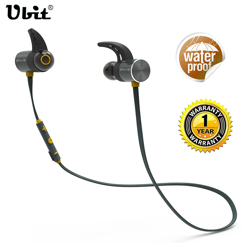 Беспроводные Bluetooth наушники Ubit X343 водонепроницаемая Спортивная гарнитура IPX5 с