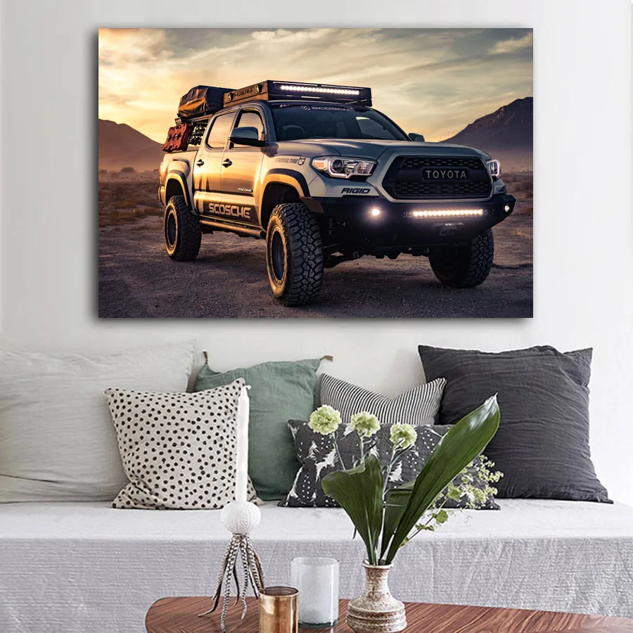 HD Printed Tacoma Pickup Off-Road Vehicle Car Wallpapers Posters Canvas Wall Art Framed Painting for Room Decor | Дом и сад