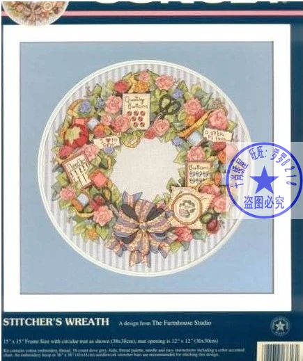 Высококачественный красивый набор для вышивки крестиком цветочный венок Dim 13616 |