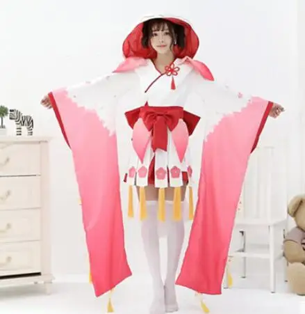 Лидер продаж Женский костюм для косплея Onmyoji Game с париком и Geta |