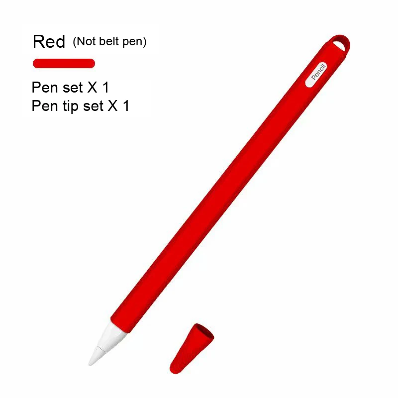 Цветной мягкий силиконовый совместимый для Apple Pencil 2 Чехол совместимый для iPad планшет стилус защитный чехол