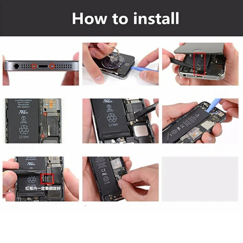 

100% Hekiy Original Mobile Phone Battery For iPhone 5S Real Capacity 1560mAh With Repair Tools Kit And Battery Sticker