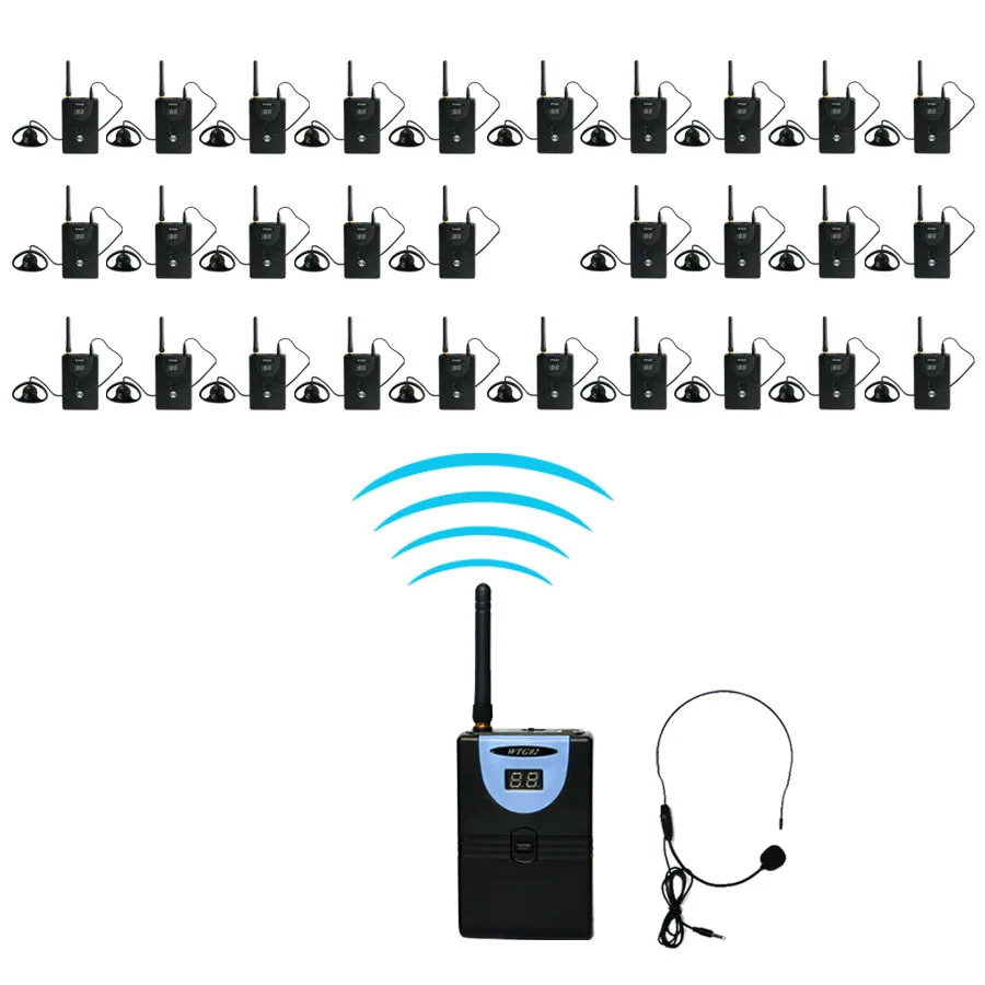 TP WIRELES 2 4 GHz аудио гид Системы Беспроводной перевод с Портативный зарядный чехол 1