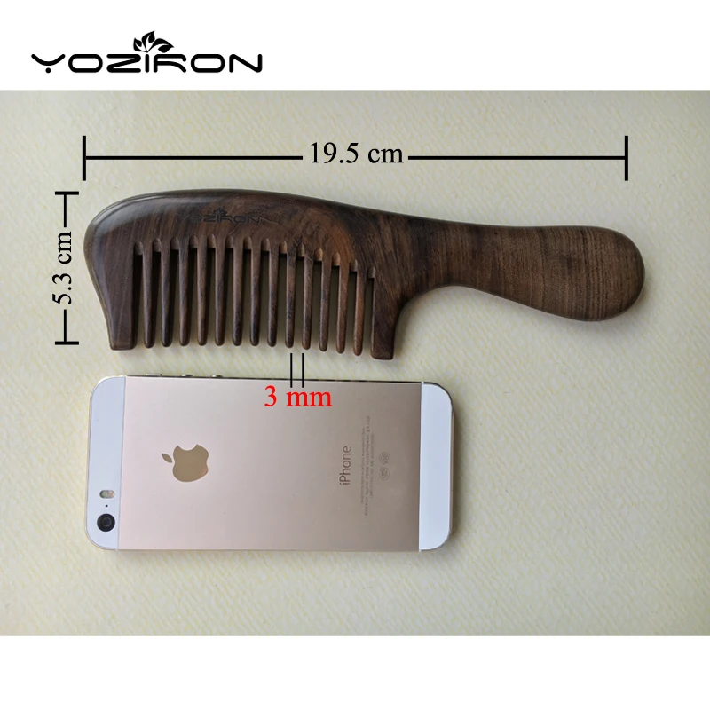 YOZIRON высокое качество широкий зуб Бутик волос деревянные расчески драгоценный